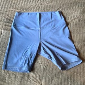 Blue Lululemon align high rise biker shorts in size 10